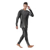 Torus Illusion White And Black Print Men's Pajamas-grizzshop