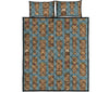 Totem Aztec Pattern Print Bed Set Quilt-grizzshop