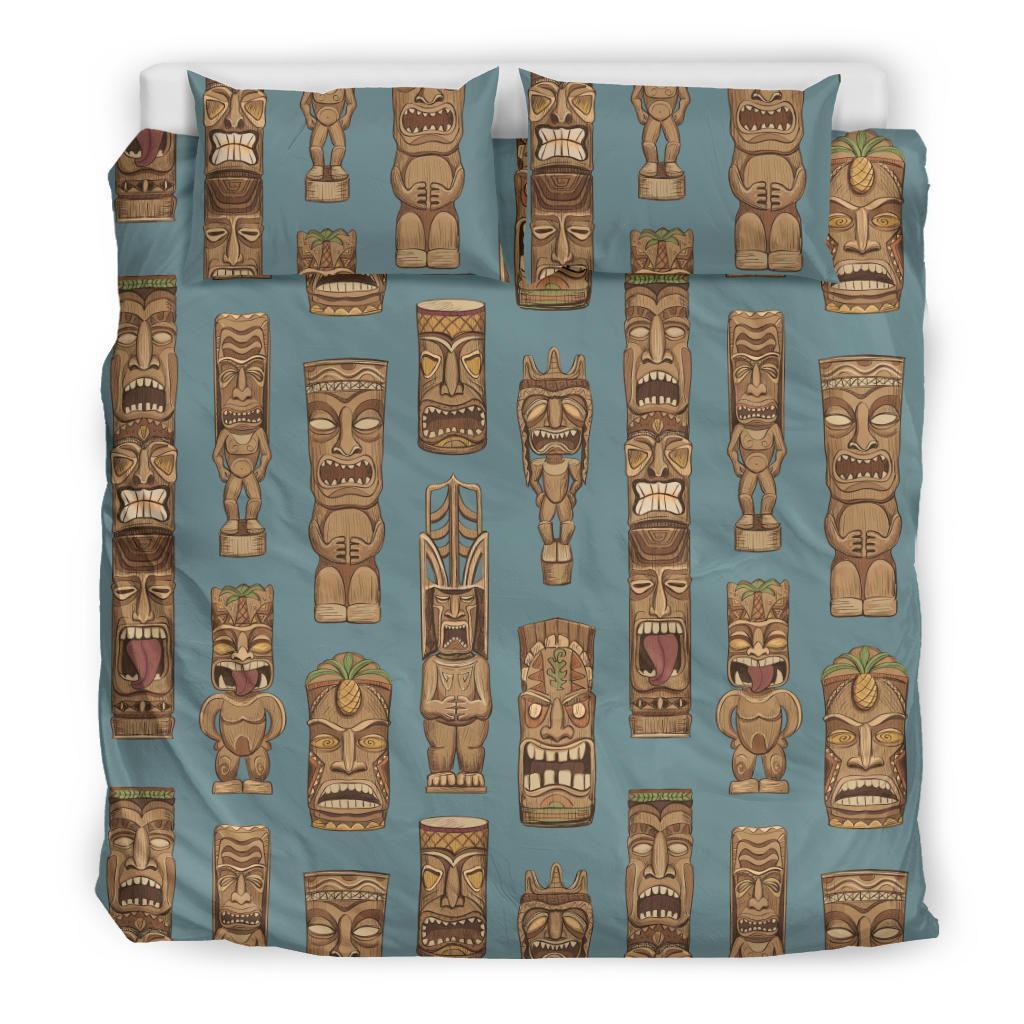 Totem Aztec Pattern Print Duvet Cover Bedding Set-grizzshop