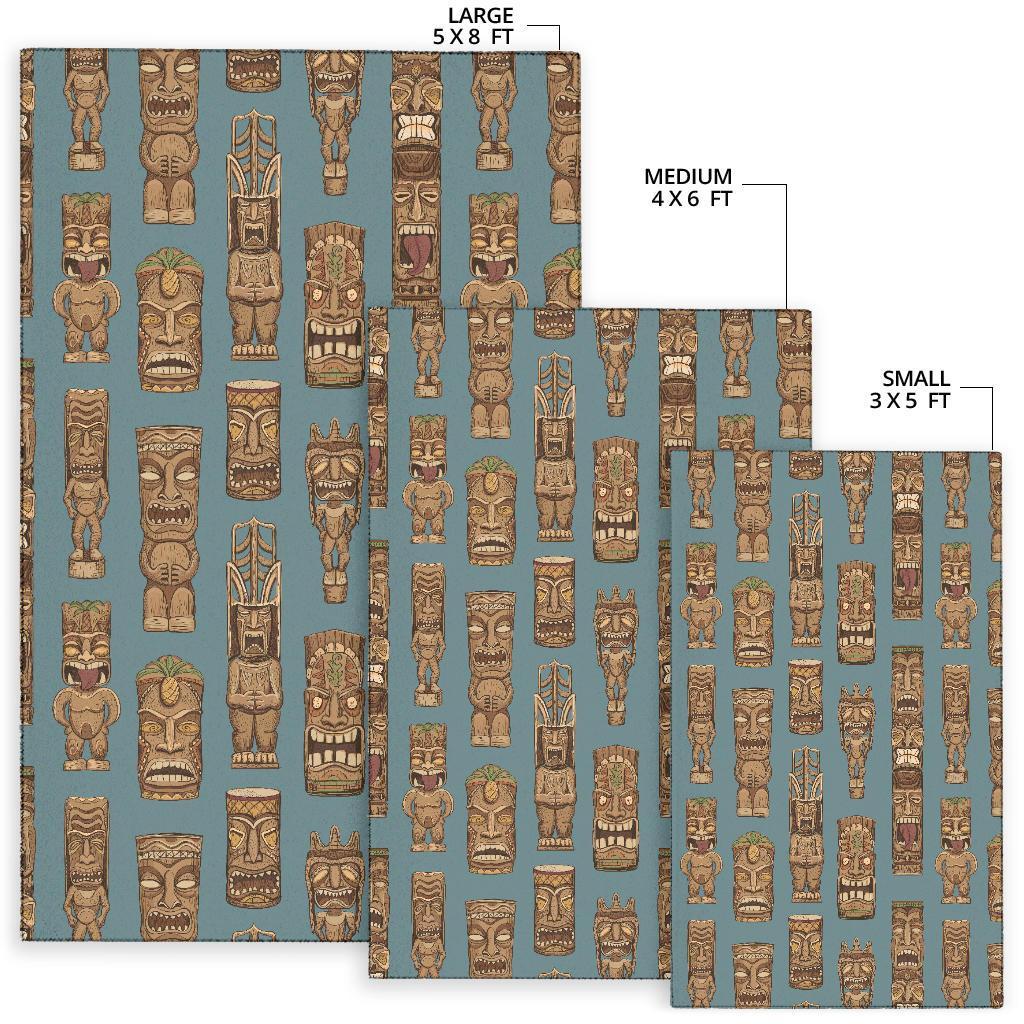 Totem Aztec Pattern Print Floor Mat-grizzshop