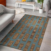 Totem Aztec Pattern Print Floor Mat-grizzshop