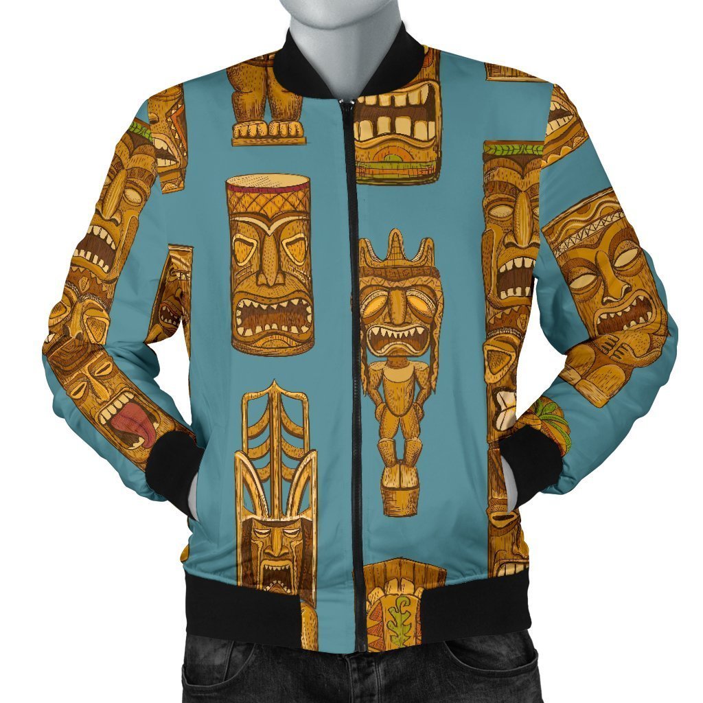 Totem Aztec Pattern Print Men's Bomber Jacket-grizzshop