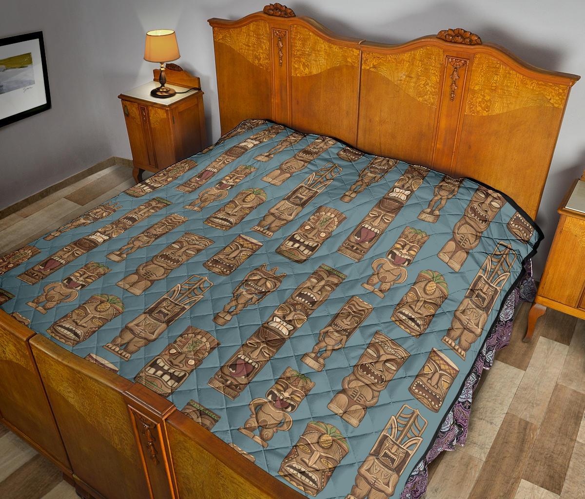 Totem Aztec Pattern Print Quilt-grizzshop