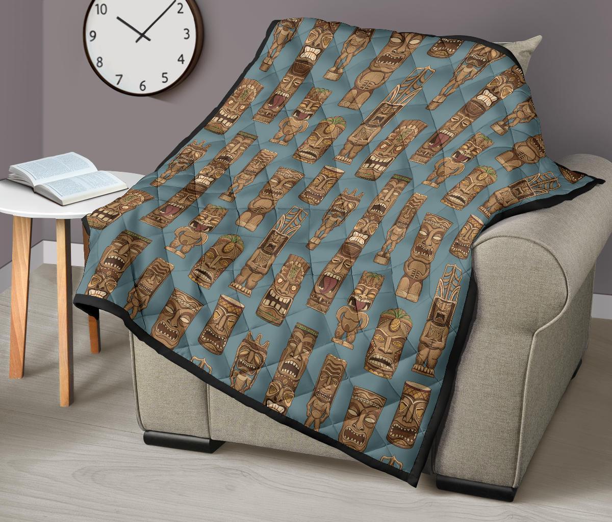 Totem Aztec Pattern Print Quilt-grizzshop