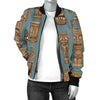 Totem Aztec Pattern Print Women Casual Bomber Jacket-grizzshop