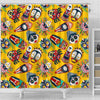 Totem Mask Pattern Print Bathroom Shower Curtain-grizzshop