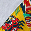 Totem Mask Pattern Print Blanket-grizzshop