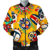 Totem Mask Pattern Print Men's Bomber Jacket-grizzshop