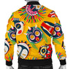 Totem Mask Pattern Print Men's Bomber Jacket-grizzshop