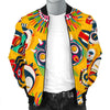 Totem Mask Pattern Print Men's Bomber Jacket-grizzshop