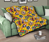 Totem Mask Pattern Print Quilt-grizzshop