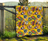 Totem Mask Pattern Print Quilt-grizzshop