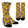 Totem Mask Pattern Print Unisex Crew Socks-grizzshop