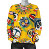 Totem Mask Pattern Print Women's Sweatshirt-grizzshop