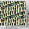 Totem Mask Print Pattern Bathroom Shower Curtain-grizzshop