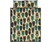 Totem Mask Print Pattern Bed Set Quilt-grizzshop