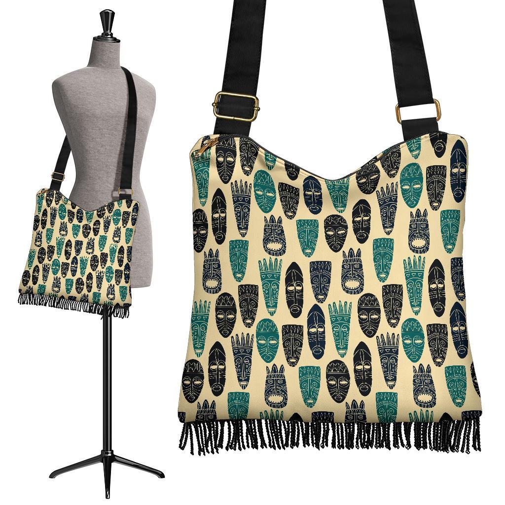 Totem Mask Print Pattern Crossbody bags-grizzshop