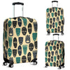 Totem Mask Print Pattern Luggage Cover Protector-grizzshop