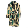 Totem Mask Print Pattern Men Long Robe-grizzshop