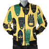 Totem Mask Print Pattern Men's Bomber Jacket-grizzshop