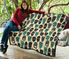 Totem Mask Print Pattern Quilt-grizzshop