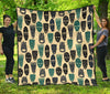 Totem Mask Print Pattern Quilt-grizzshop