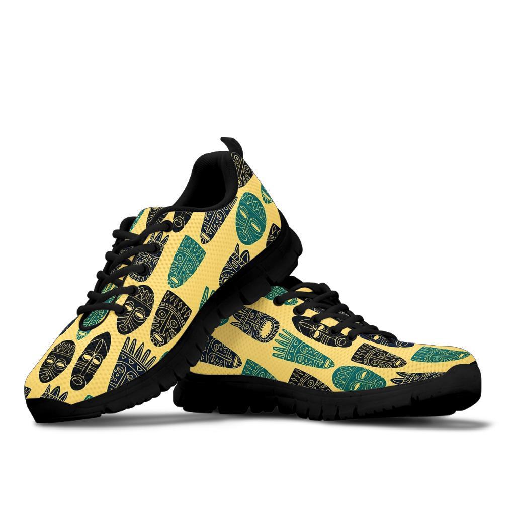 Totem Mask Print Pattern Sneaker Shoes For Men Women-grizzshop