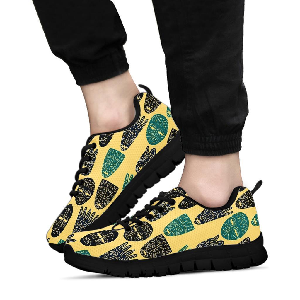 Totem Mask Print Pattern Sneaker Shoes For Men Women-grizzshop