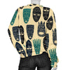 Totem Mask Print Pattern Women's Sweatshirt-grizzshop