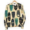 Totem Mask Print Pattern Women's Sweatshirt-grizzshop