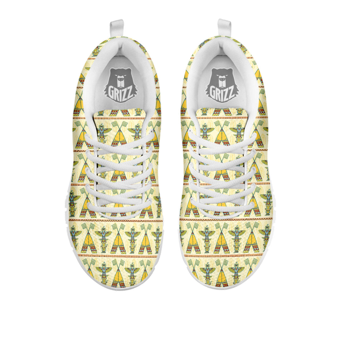 Totem Native Print Pattern White Sneaker-grizzshop