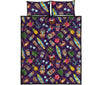 Totem Pattern Print Bed Set Quilt-grizzshop