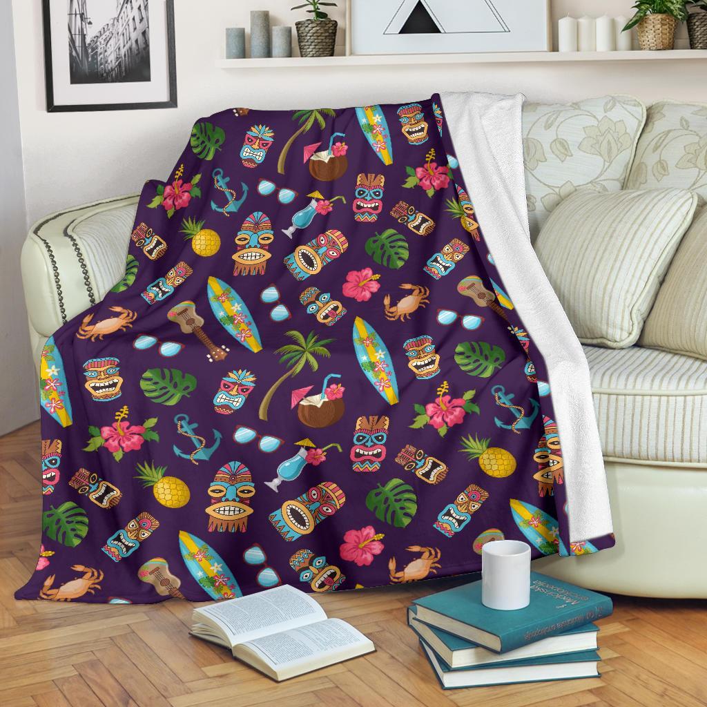 Totem Pattern Print Blanket-grizzshop