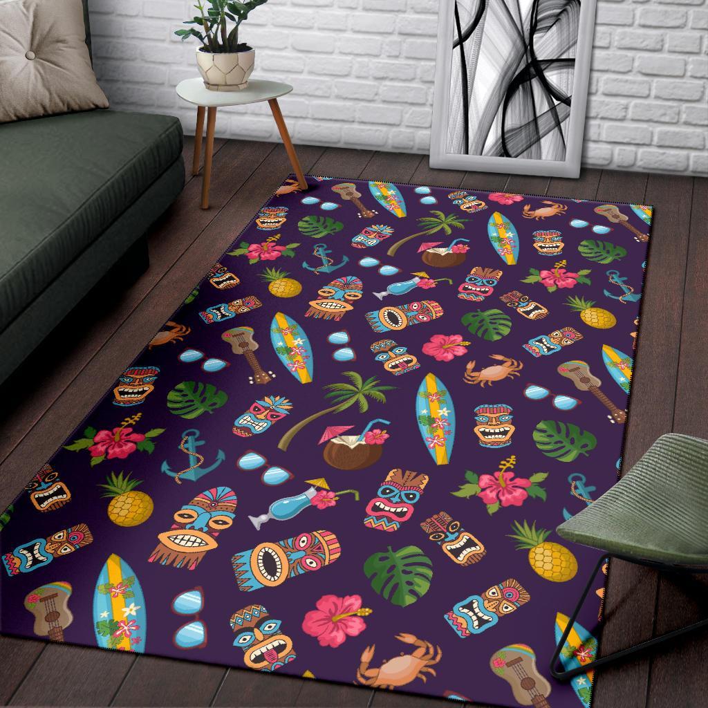 Totem Pattern Print Floor Mat-grizzshop