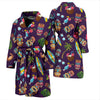 Totem Pattern Print Men Long Robe-grizzshop