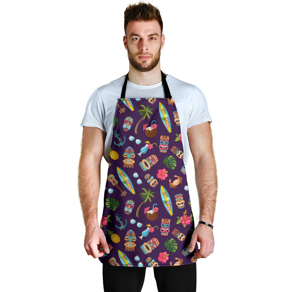 Totem Pattern Print Men's Apron-grizzshop