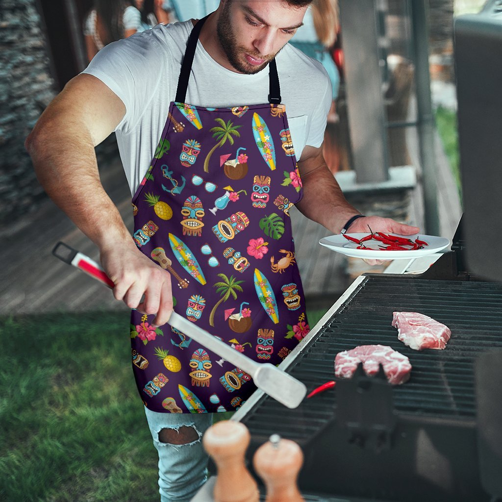 Totem Pattern Print Men's Apron-grizzshop