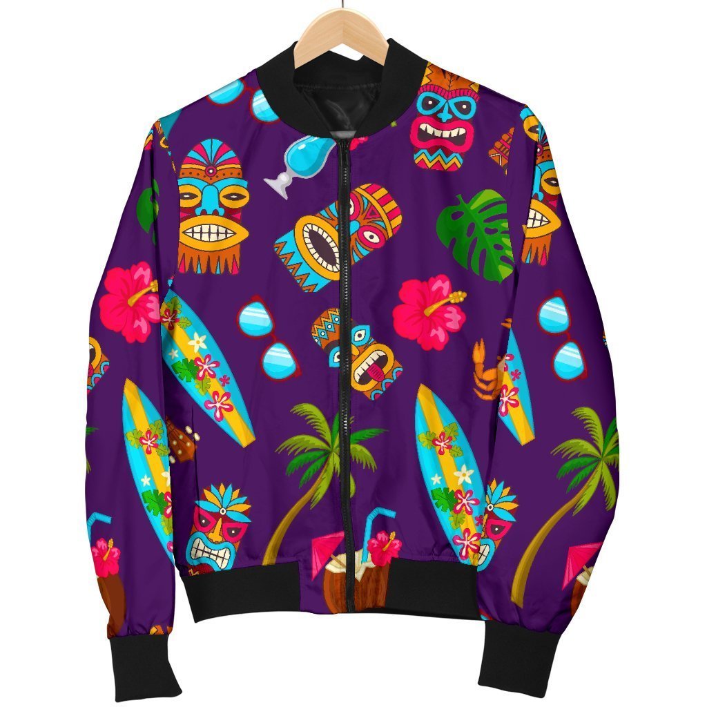 Totem Pattern Print Men's Bomber Jacket-grizzshop