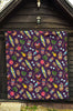 Totem Pattern Print Quilt-grizzshop