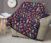 Totem Pattern Print Quilt-grizzshop