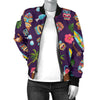 Totem Pattern Print Women Casual Bomber Jacket-grizzshop