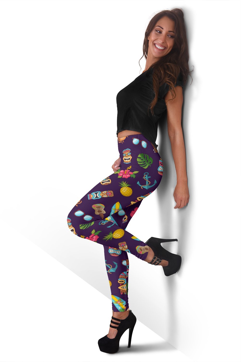 Totem Pattern Print Women Leggings-grizzshop