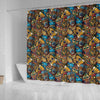 Totem Print Pattern Bathroom Shower Curtain-grizzshop