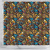 Totem Print Pattern Bathroom Shower Curtain-grizzshop