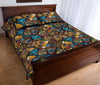 Totem Print Pattern Bed Set Quilt-grizzshop