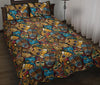 Totem Print Pattern Bed Set Quilt-grizzshop