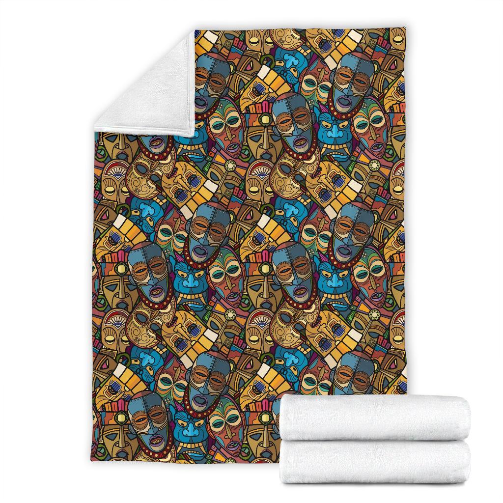 Totem Print Pattern Blanket-grizzshop