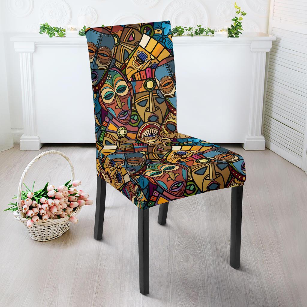 Totem Print Pattern Chair Cover-grizzshop