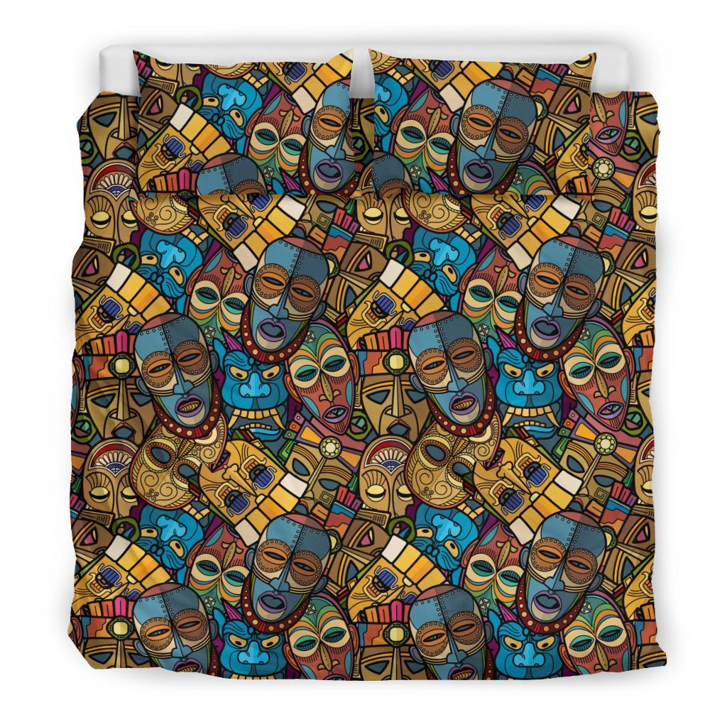 Totem Print Pattern Duvet Cover Bedding Set-grizzshop