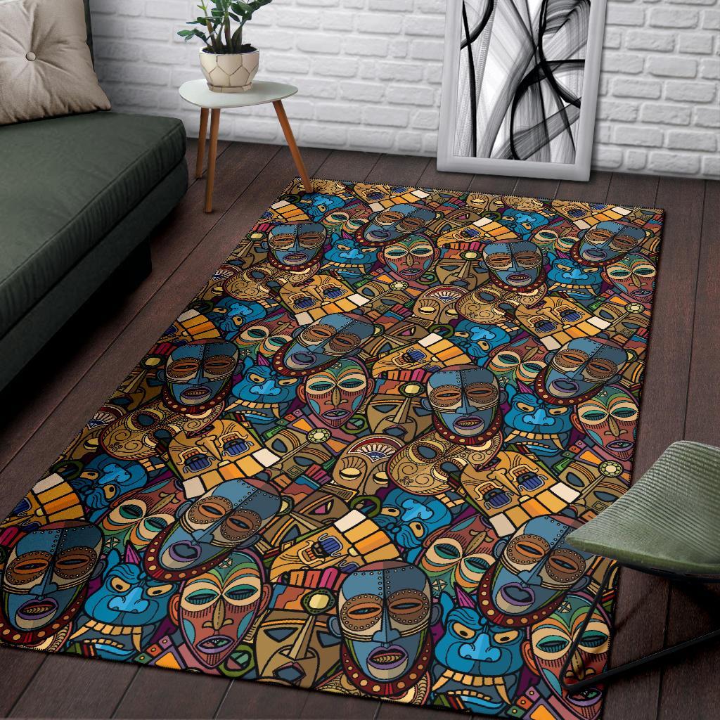 Totem Print Pattern Floor Mat-grizzshop